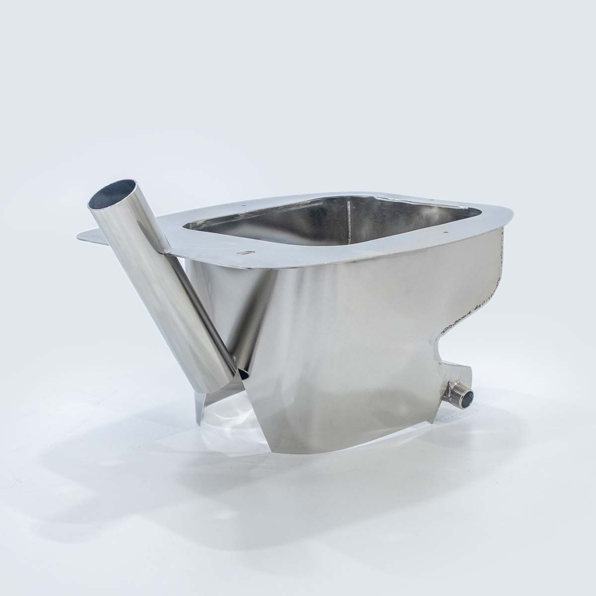 Soloo 26 Peepot Edelstahlmodul für Trockentoilette mit Rohr für Einstreu-Spülung und Anschluss zur Urinableitung