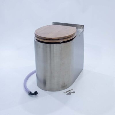 Soloo 2 Soloo Set 2: Trockentoilette mit Urinableitung Peepot, inklusive Toilettenbrille, Urinschlauch, Pinzette und Peepotsieb für hygienische Nutzung.