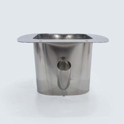 Rückseite Peepot Edelstahlmodul für Trockentoilette.